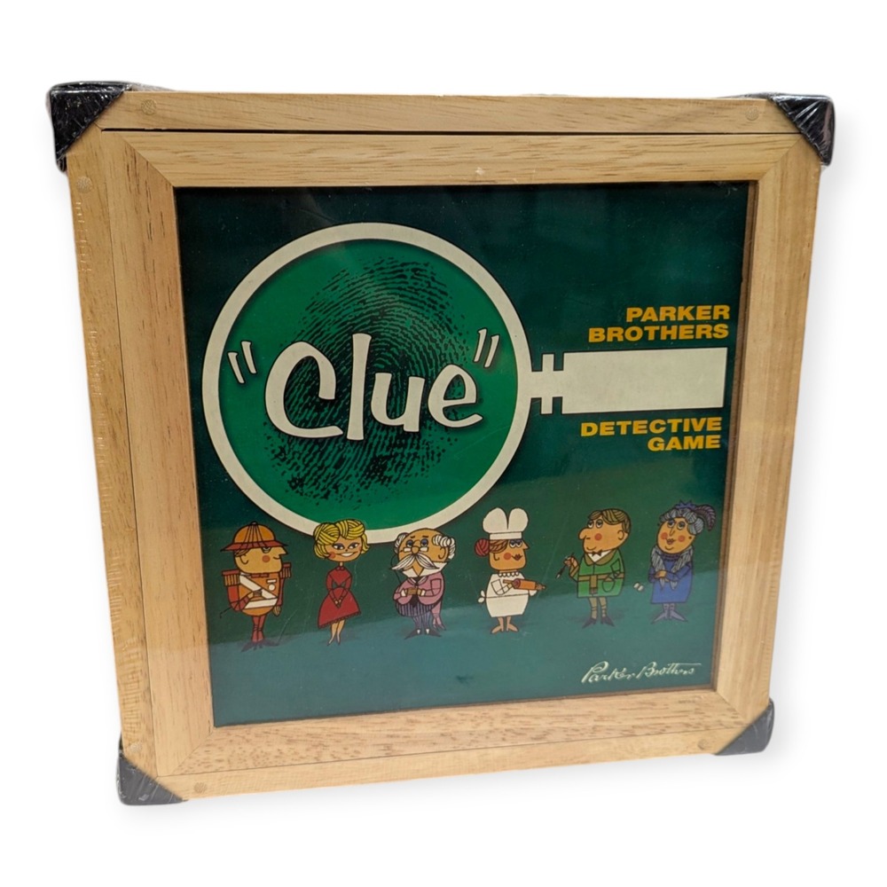 Parker Brothers Clue Nostalgia Edition Wooden Box 2002 Board Game New Sealed